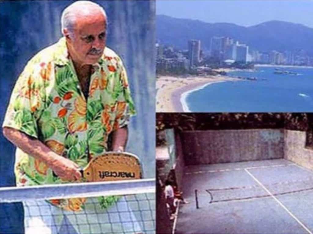 Enrique Corcuera, zakladateľ padelu, so svojím prvým kurtom v Acapulcu v Mexiku.
